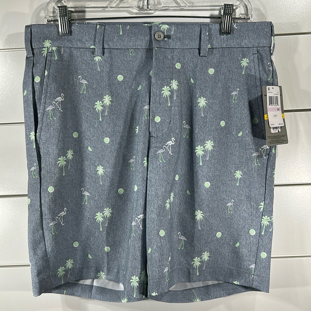 NWT PGA Golf Tour Golf Shorts 🦩 🌴 🍋🟩